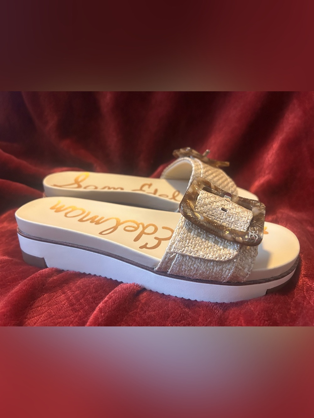Sam Edelman Ariane Eggshell Woven Slide Sandals 6.5 NWT - Picture 5 of 12